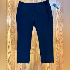 Evan Picone Women’s Classic Navy Straight Leg Pants 18 NWT Business Casual Chic